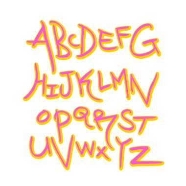 vektör yazı tipleri / el yazısı kaligrafi