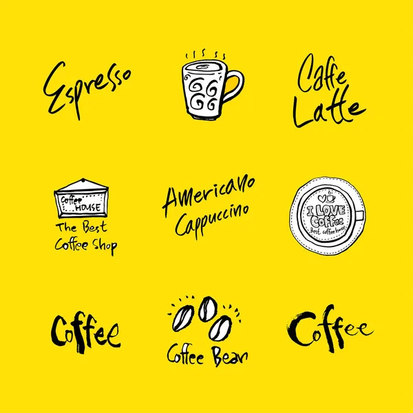 Affiche Café Illustration Café Sketchy Vecteur — Image vectorielle