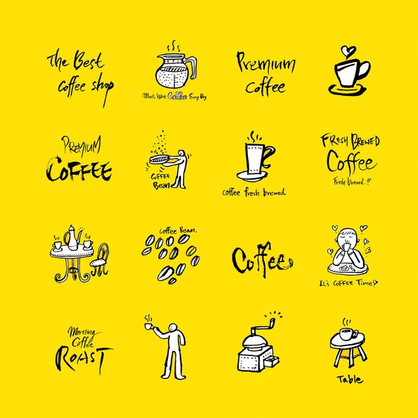 Affiche Café Illustration Café Sketchy Vecteur — Image vectorielle