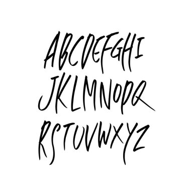 vektör yazı tipleri / el yazısı kaligrafi 