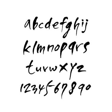 vektör yazı tipleri / el yazısı kaligrafi 