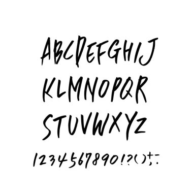 vektör yazı tipleri / el yazısı kaligrafi 