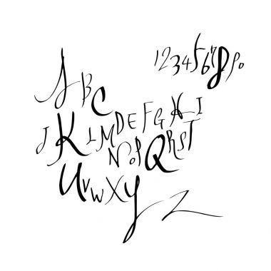vektör yazı tipleri / el yazısı kaligrafi 