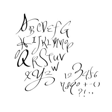 vektör yazı tipleri / el yazısı kaligrafi 