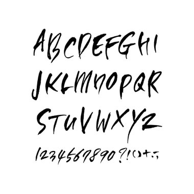 vektör yazı tipleri / el yazısı kaligrafi 