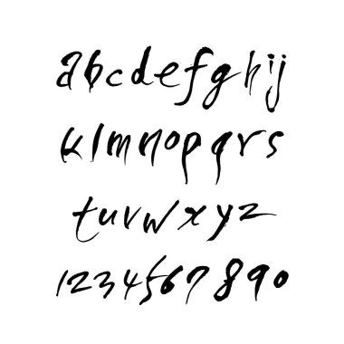 vektör yazı tipleri / el yazısı kaligrafi 