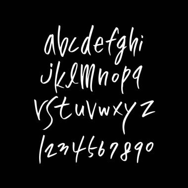 vektör yazı tipleri / el yazısı kaligrafi 