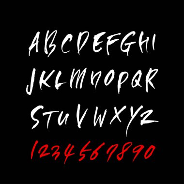 vektör yazı tipleri / el yazısı kaligrafi 