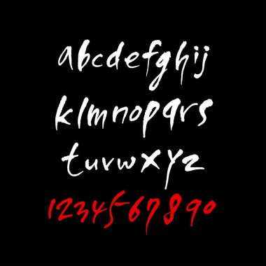 vektör yazı tipleri / el yazısı kaligrafi 