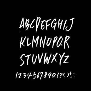 vektör yazı tipleri / el yazısı kaligrafi 