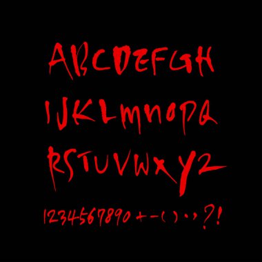 vektör yazı tipleri / el yazısı kaligrafi 