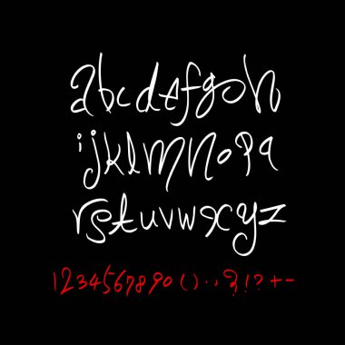 vektör yazı tipleri / el yazısı kaligrafi 