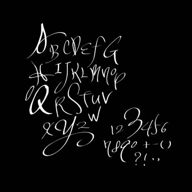 vektör yazı tipleri / el yazısı kaligrafi 