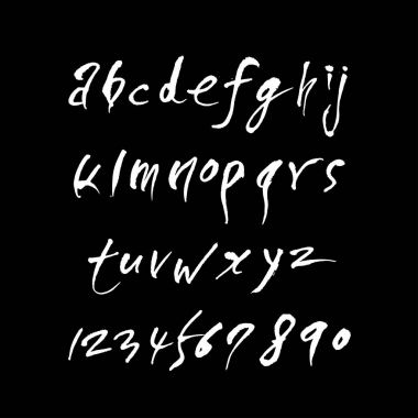 vektör yazı tipleri / el yazısı kaligrafi 