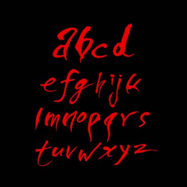 vektör yazı tipleri / el yazısı kaligrafi 