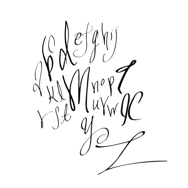 Vectorlettertypen Handgeschreven Kalligrafie — Stockvector