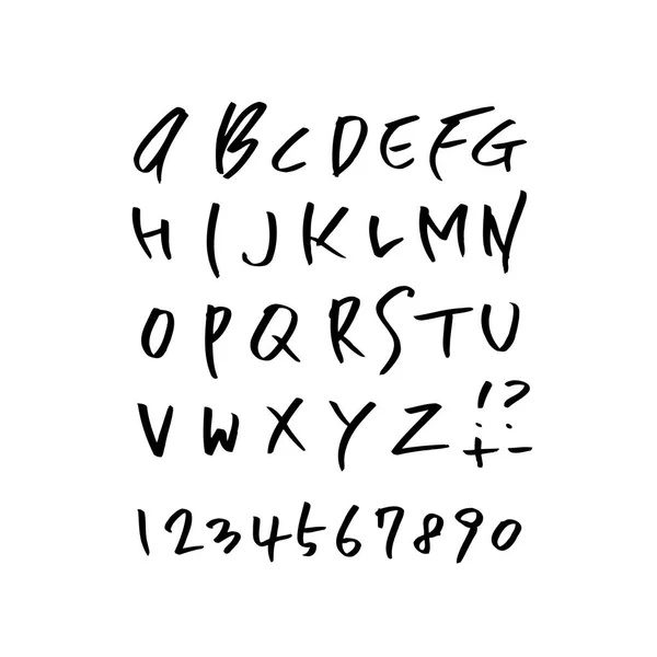 Vectorlettertypen Handgeschreven Kalligrafie — Stockvector