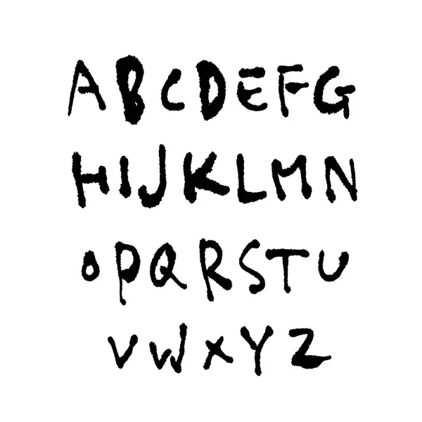 Vectorlettertypen Handgeschreven Kalligrafie — Stockvector