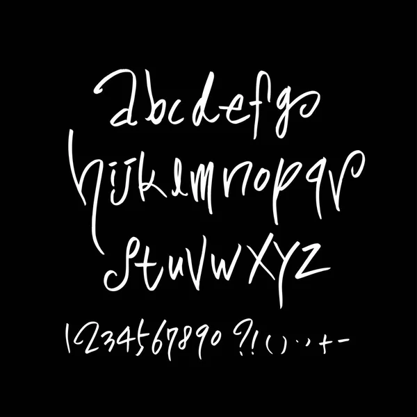 Vectorlettertypen Handgeschreven Kalligrafie — Stockvector