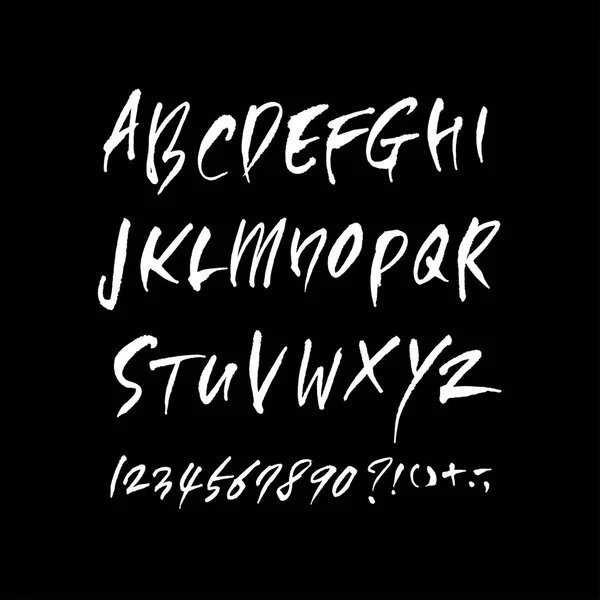 Vectorlettertypen Handgeschreven Kalligrafie — Stockvector