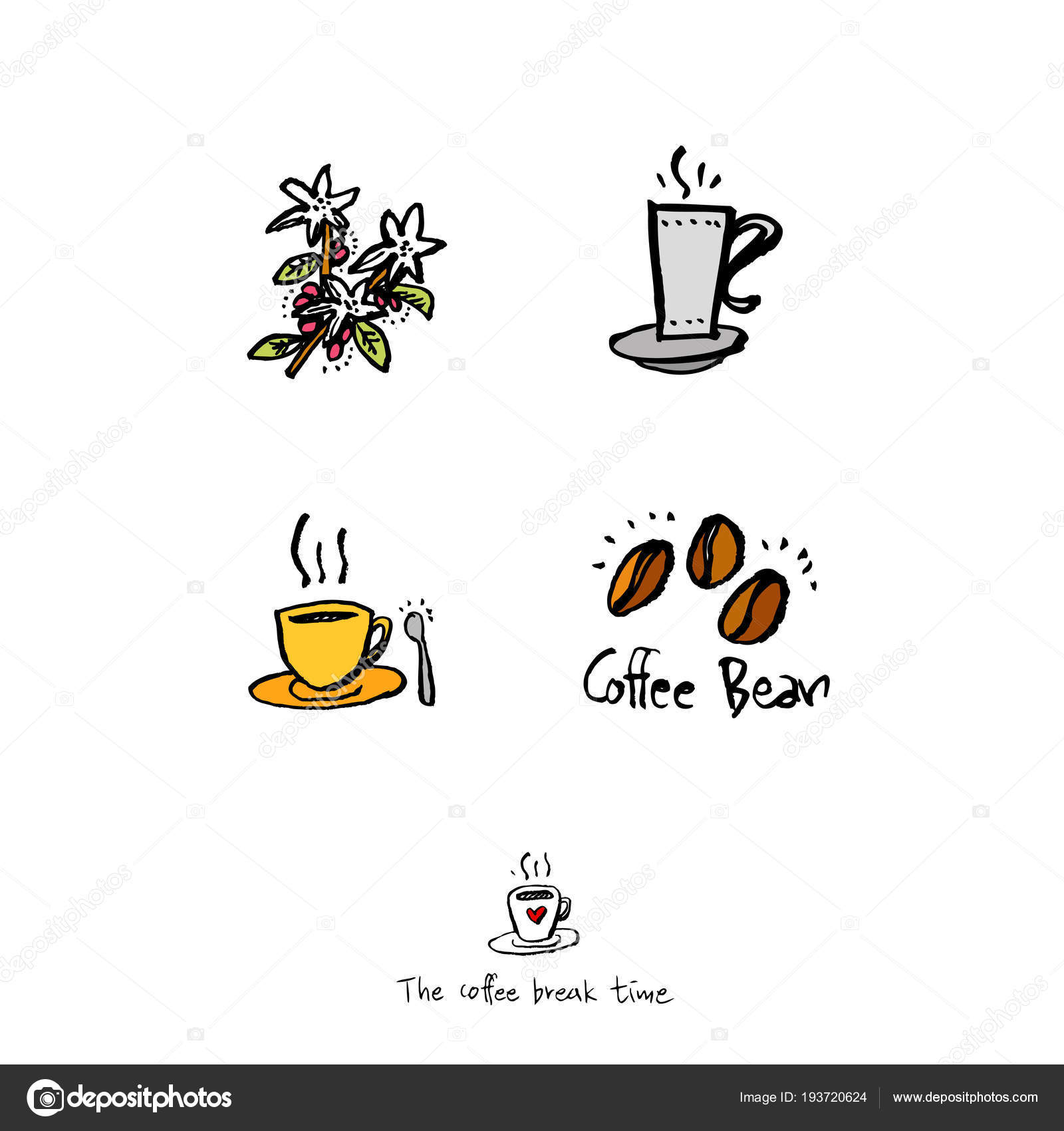 Cafe Poster Yarım Yamalak Kahve Illüstrasyon Vektör — Stok Vektör
