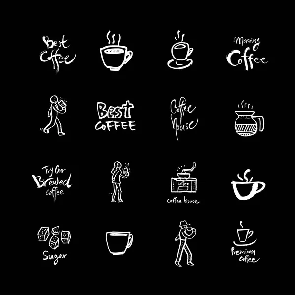 Кафе Плакат Ескіз Ілюстрації Кави Вектор — стоковий вектор
