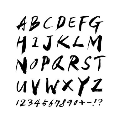 vektör yazı tipleri / el yazısı kaligrafi 