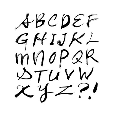 vektör yazı tipleri / el yazısı kaligrafi 