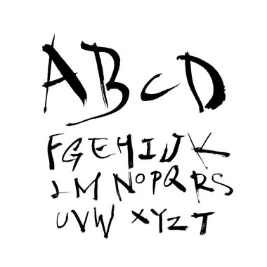 vektör yazı tipleri / el yazısı kaligrafi 