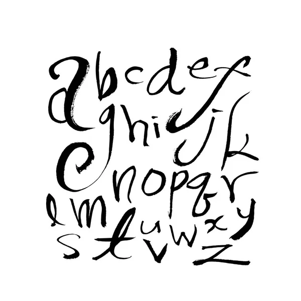 Vectorlettertypen Handgeschreven Kalligrafie — Stockvector