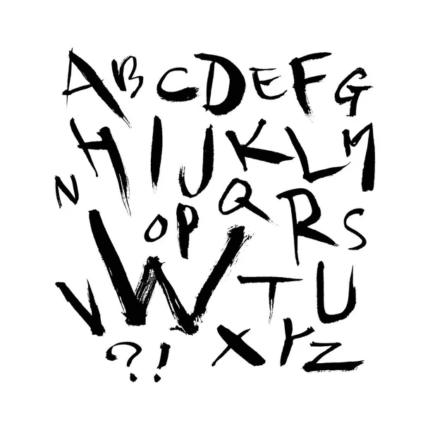 Vectorlettertypen Handgeschreven Kalligrafie — Stockvector