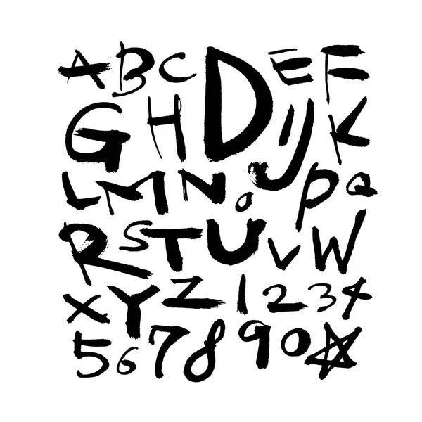 Vectorlettertypen Handgeschreven Kalligrafie — Stockvector