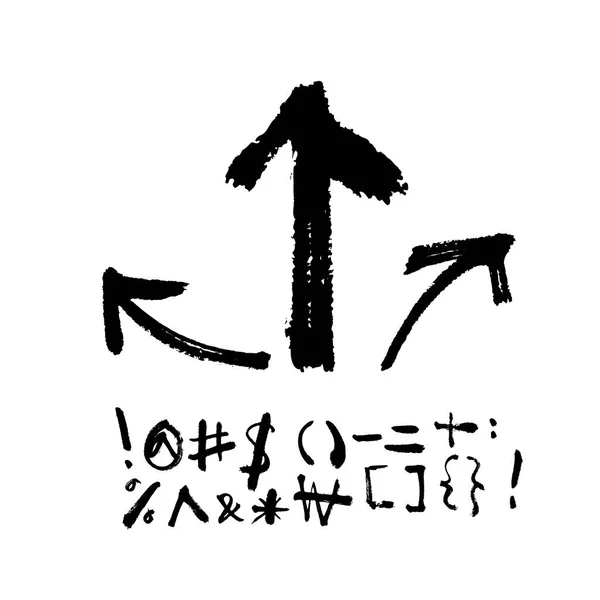 ベクトルフォント 手書き文字 — ストックベクタ