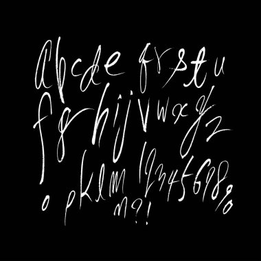 vektör yazı tipleri / el yazısı kaligrafi 