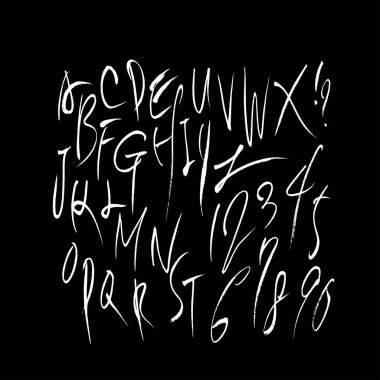 vektör yazı tipleri / el yazısı kaligrafi 