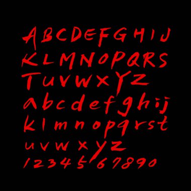 vektör yazı tipleri / el yazısı kaligrafi 