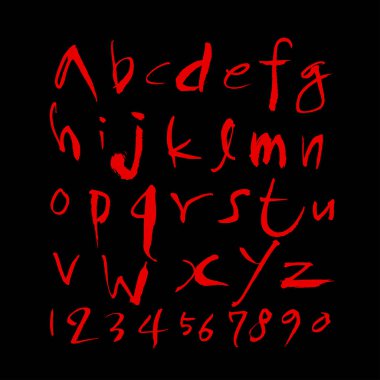 vektör yazı tipleri / el yazısı kaligrafi 