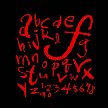 vektör yazı tipleri / el yazısı kaligrafi 