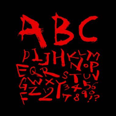 vektör yazı tipleri / el yazısı kaligrafi 