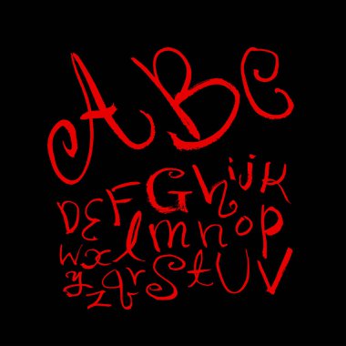 vektör yazı tipleri / el yazısı kaligrafi 