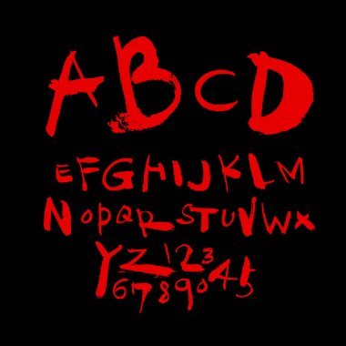 vektör yazı tipleri / el yazısı kaligrafi 