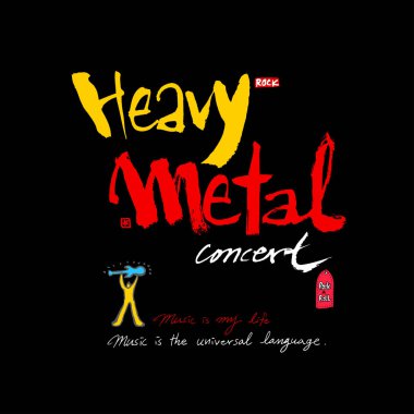 konser poster / yarım yamalak müzik illüstrasyon - vektör