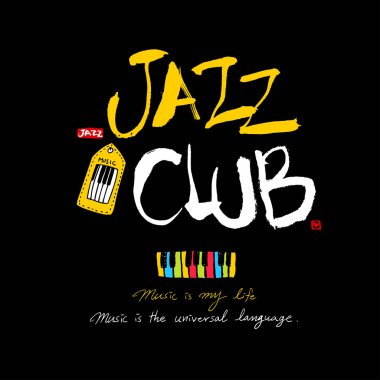 konser poster / yarım yamalak müzik illüstrasyon - vektör