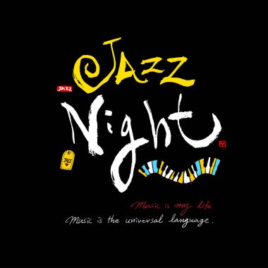 konser poster / yarım yamalak müzik illüstrasyon - vektör