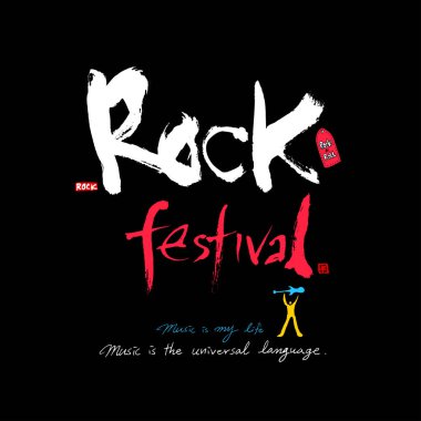 konser poster / yarım yamalak müzik illüstrasyon - vektör