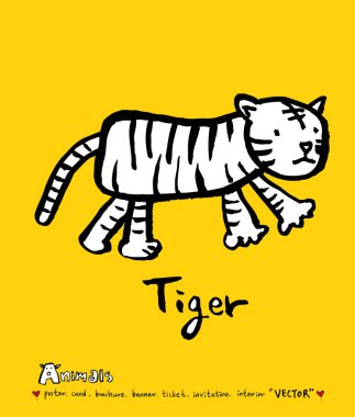 Hayvan kroki / çizilmiş Hayvanat Bahçesi illüstrasyon el - vektör