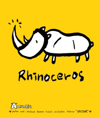 Hayvan kroki / çizilmiş Hayvanat Bahçesi illüstrasyon el - vektör