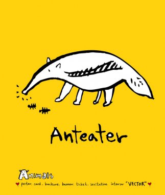 Hayvan kroki / çizilmiş Hayvanat Bahçesi illüstrasyon el - vektör