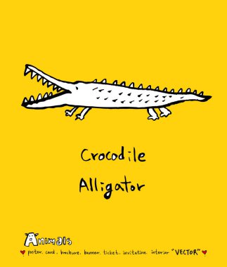 Hayvan kroki / çizilmiş Hayvanat Bahçesi illüstrasyon el - vektör