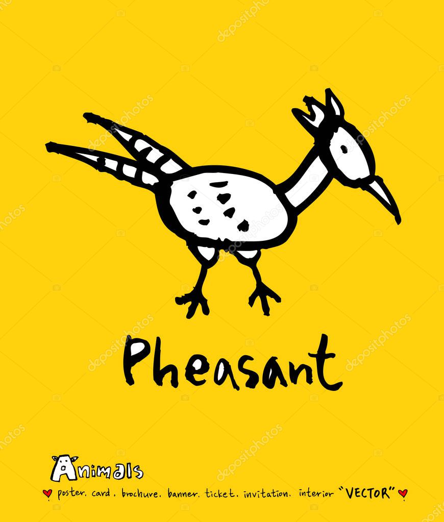 Animal sketch / Hand drawn Zoo illustration - vector
